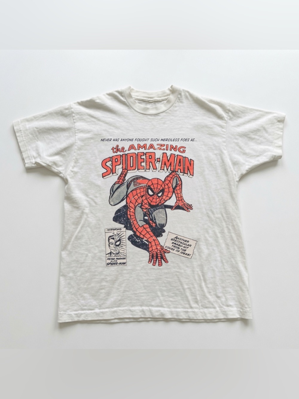 The Amazing Spider Man Marvel Comics White Tee Comic Unisex Graphic T-Shirt